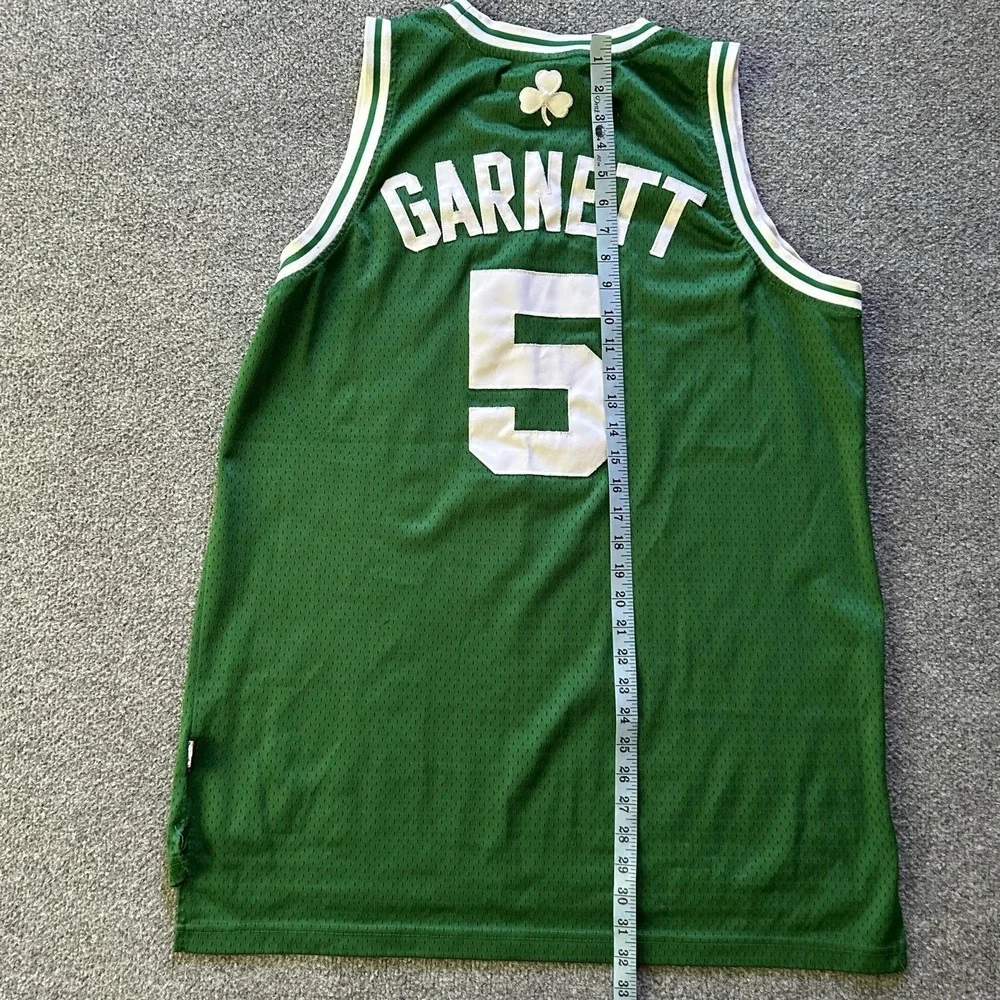 Boston Celtics Jersey Mens L Green NBA Basketball Adidas Garnett 5 Stitched